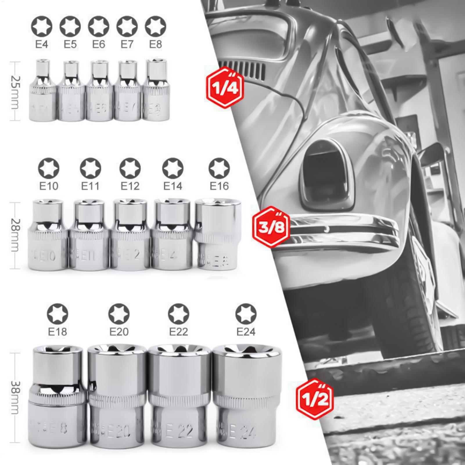 Hand Tools - Draagbare, robuuste, multifunctionele handgereedschapset met doppen