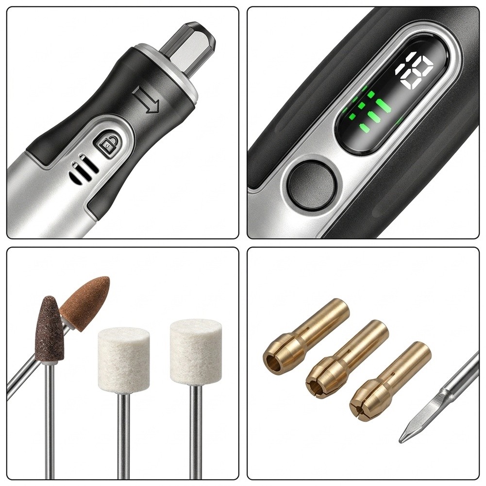 Cordless Rotary Tool Kit Accessories - Draadloze elektrische roterende gereedschapsset, USB oplaadbare