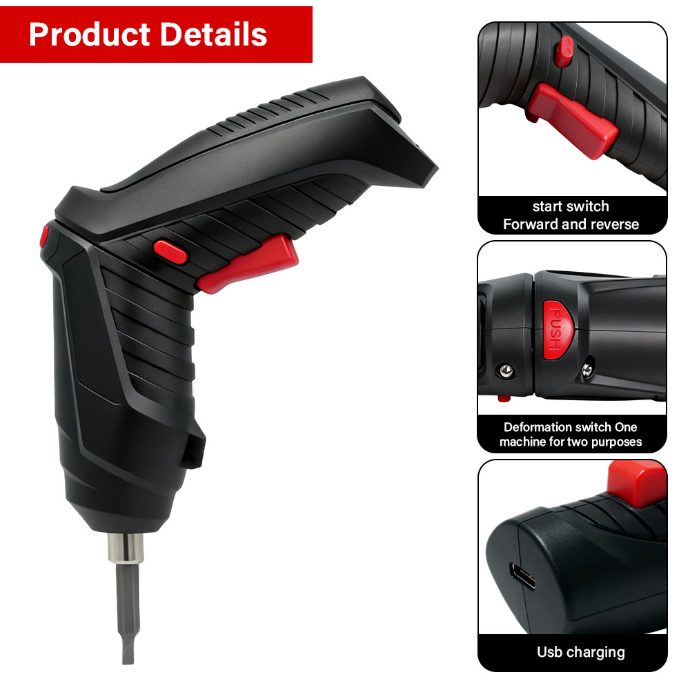 Electric Screwdriver Rechargeable Usb - Multifunctionele 3.6V oplaadbare Li-ion draadloze elektrische