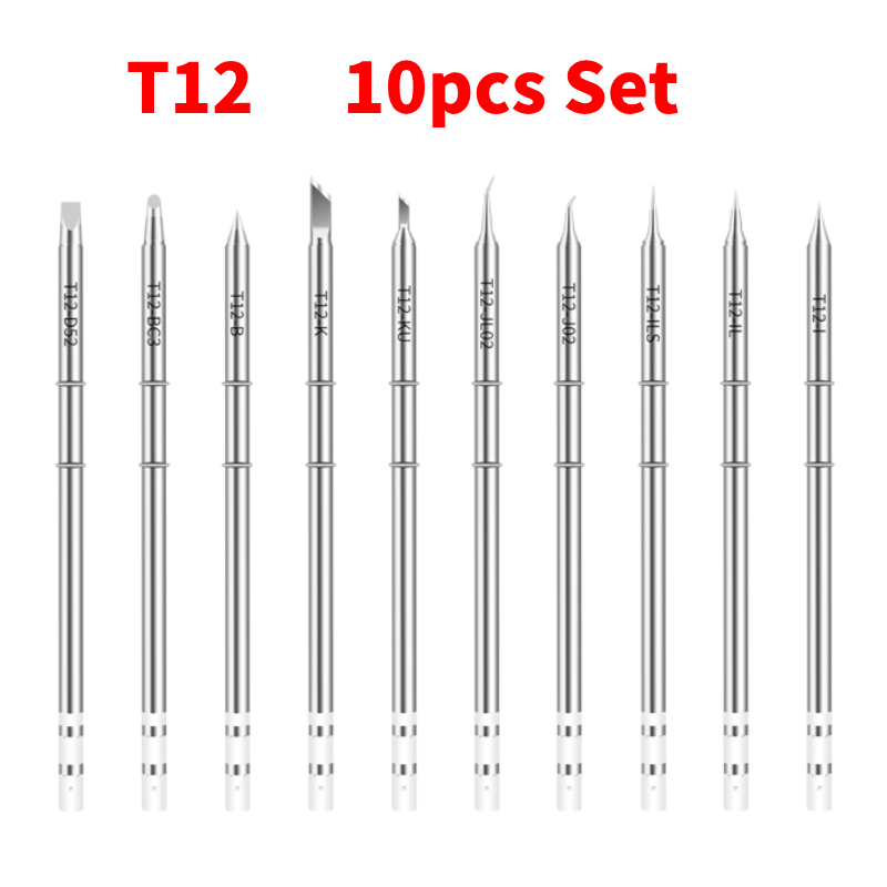 Digital Soldering Station T12 - 10 stks T12 Set Soldeerbout Tips