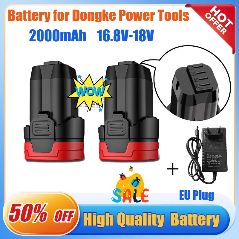 Brushless Cordless Electric Drill 18V - 16.8 V/18 V 2.0Ah Batterij voor