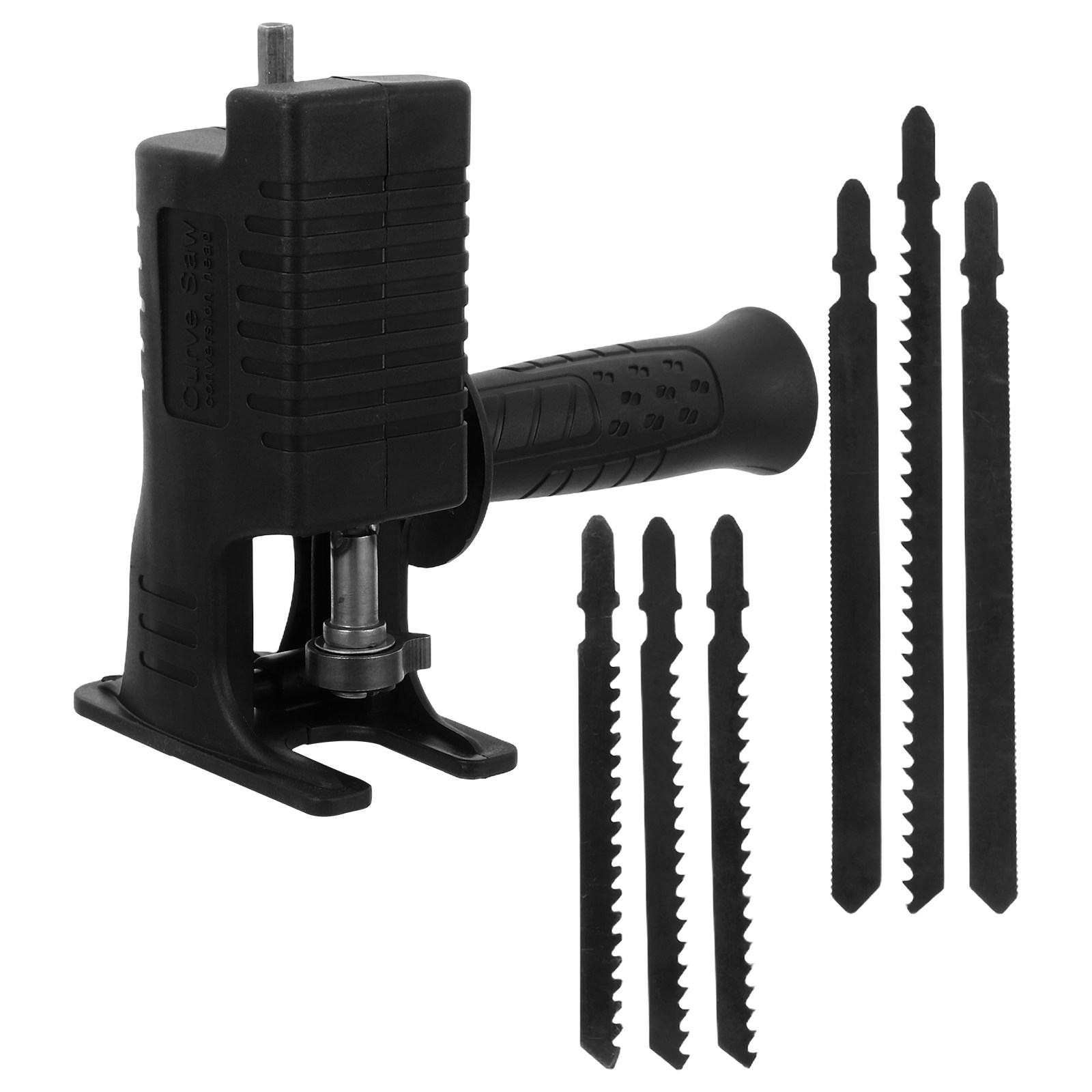 Reciprocating Saw Attachment Drill - 7-delige set elektrische boormachine conversiezaag zwart