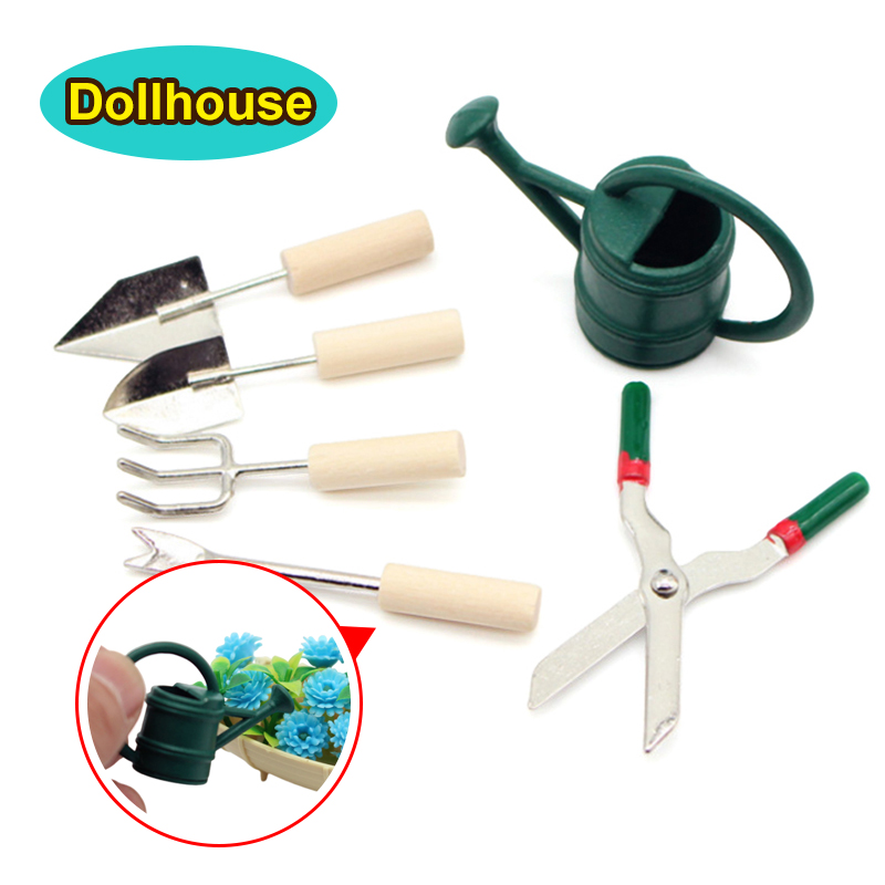 Garden Tools - 1/12 Poppenhuis Simulatie Gieter Spade Schaar