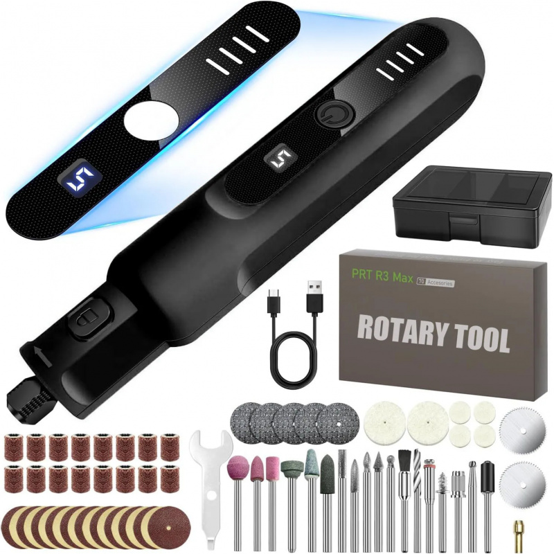 Cordless Rotary Tool Kit Accessories - 3.7V Draadloze Mini Rotatiegereedschapset met variabele