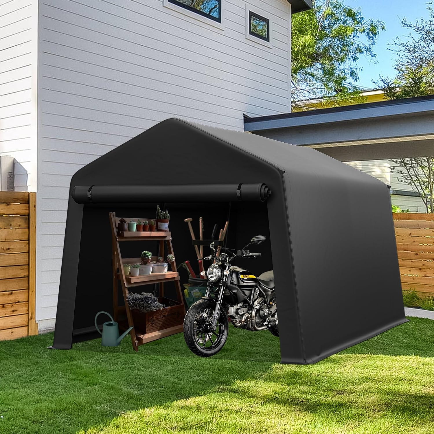 Garden Tools - Draagbare buitenberging 8x14FT waterdichte tuinberging voor
