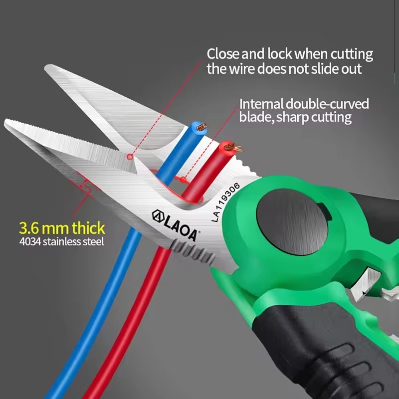 Automatic Wire Stripper Cutter - LAOA Elektricien Schaar 6/7/8 Inch Draad