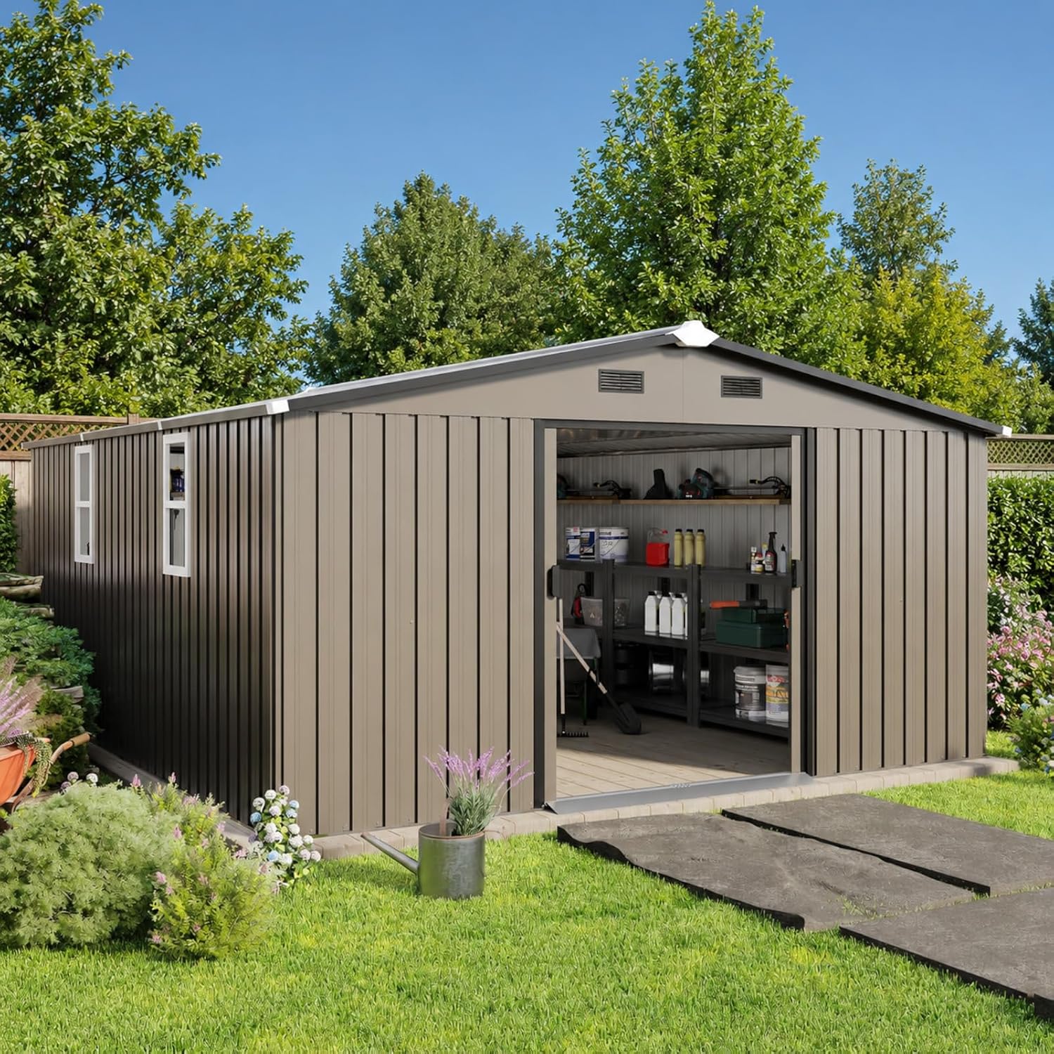 Metalen opslagberging 10x12FT  - Garden Tools recensie en prijs