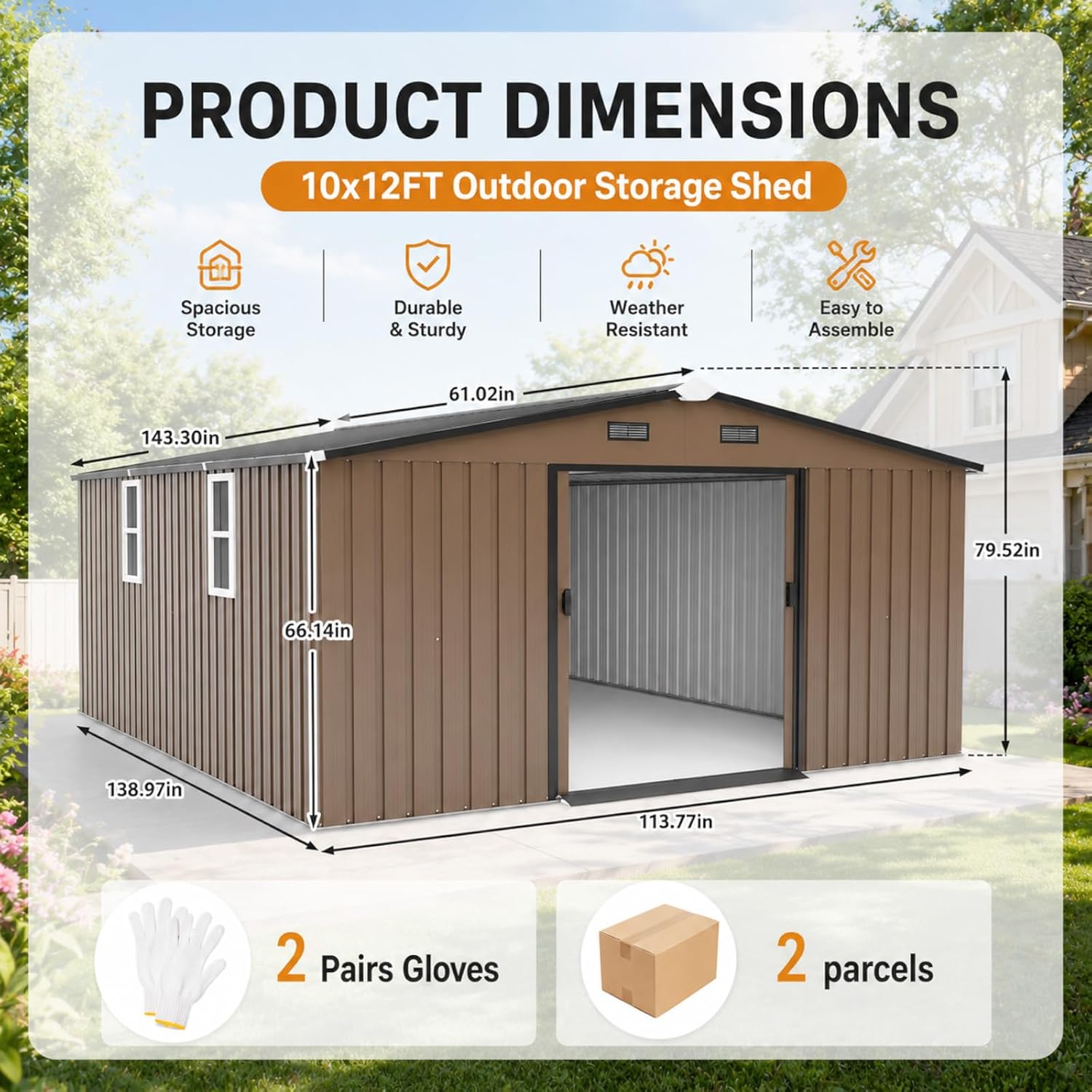 Metalen opslagberging 10x12FT  - Garden Tools recensie en prijs