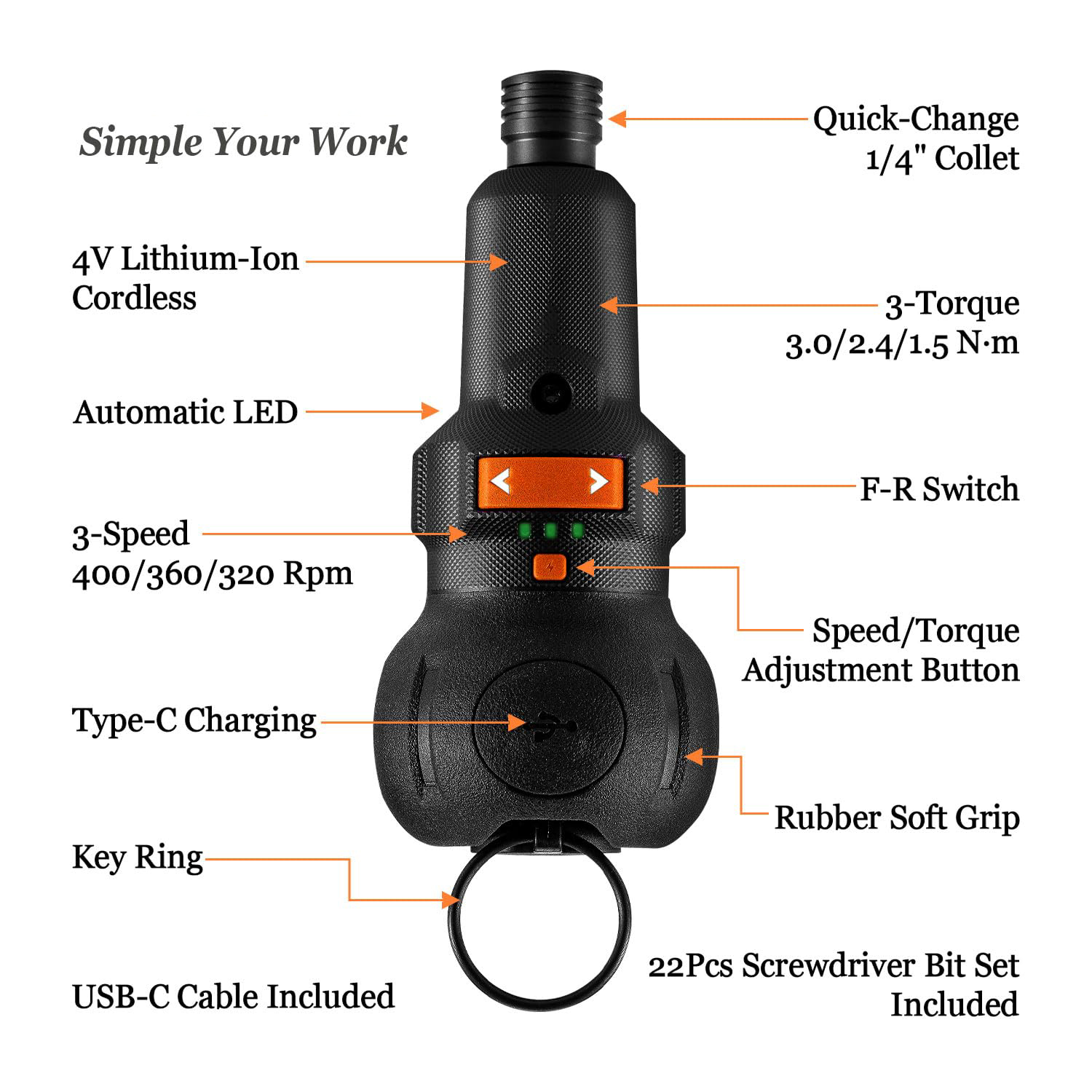 Draadloze elektrische schroeve - Electric Screwdriver Rechargeable Usb recensie en prijs