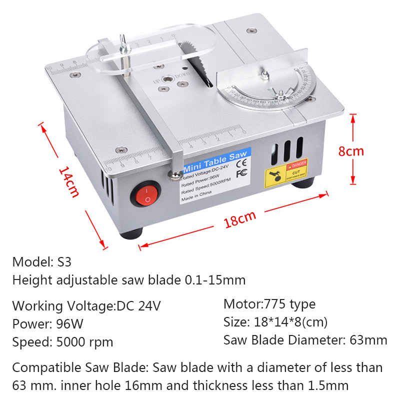 Mini Tafelzaag 96W 5000 RPM Ho - Mini Table Saw For Woodworking recensie en prijs