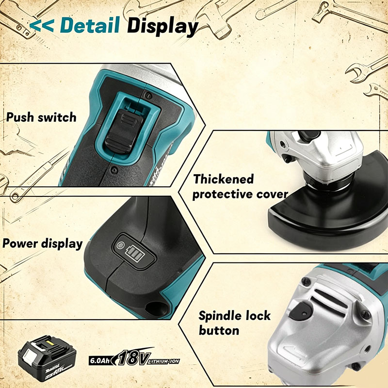 Makita DGA504 18V 6.0Ah 125mm  - Brushless Angle Grinder Battery Powered recensie en prijs