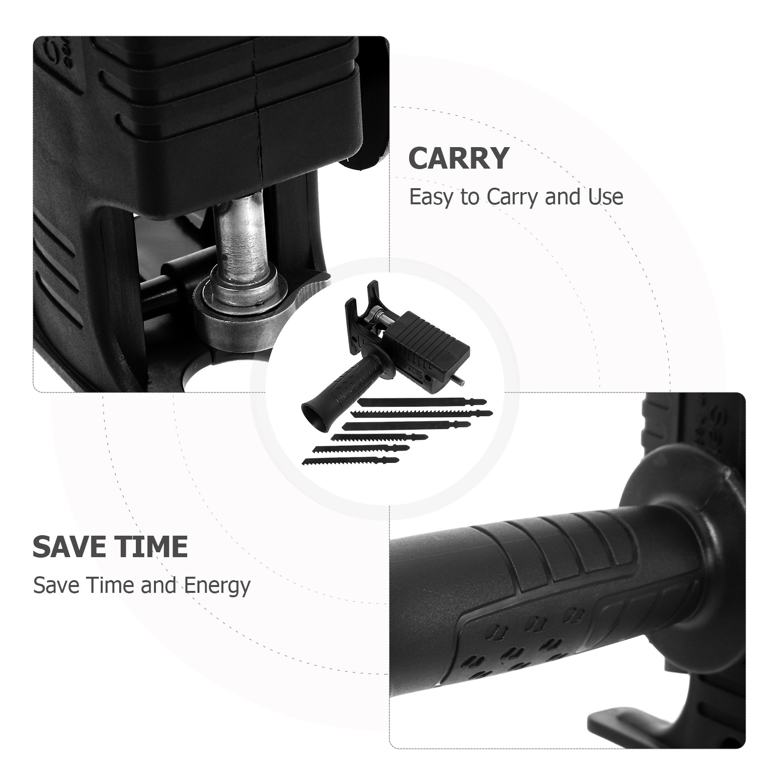 7-delige set elektrische boorm - Reciprocating Saw Attachment Drill recensie en prijs