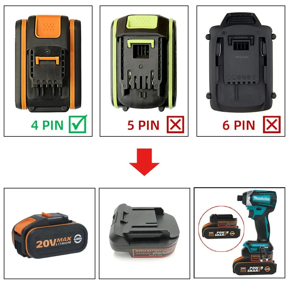 Converter Batterij Adapter Voo - Brushless Cordless Electric Drill 18V recensie en prijs
