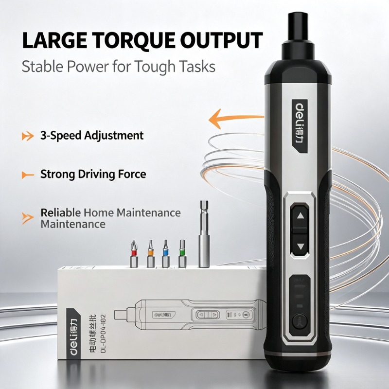 Deli 4V 3-snelheden draadloze  - Electric Screwdriver Rechargeable Usb recensie en prijs