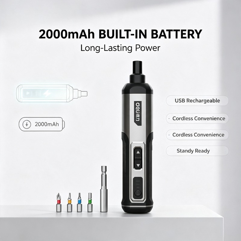 Deli 4V 3-snelheden draadloze  - Electric Screwdriver Rechargeable Usb recensie en prijs