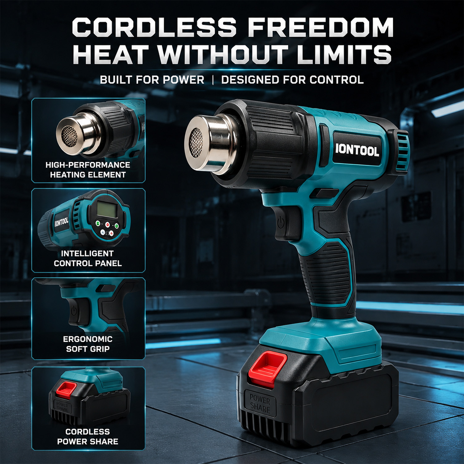 IONTOOL 550 ℃   250/500LPM Dra - Cordless Heat Gun For Shrink Tubing recensie en prijs