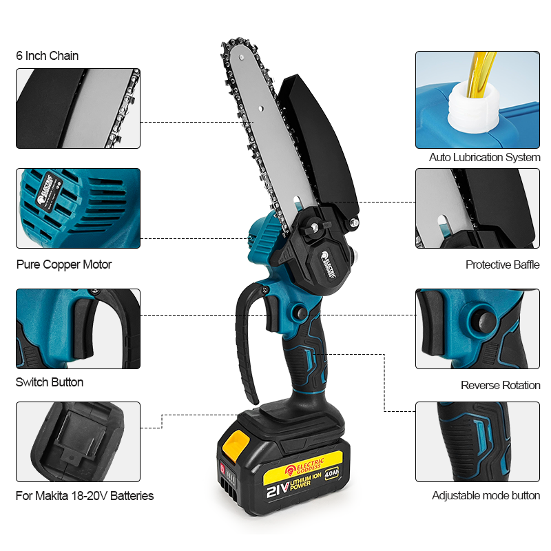1700 RPM 6 inch mini draadloze - Mini Electric Chainsaw 6 Inch recensie en prijs