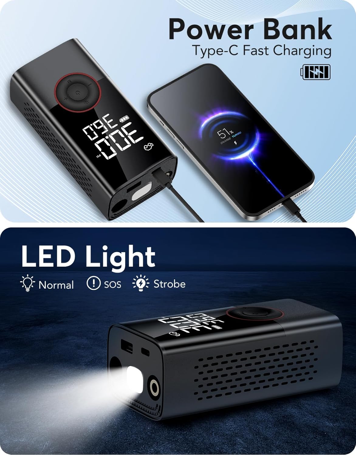 Draagbare draadloze luchtcompr - Electrical recensie en prijs