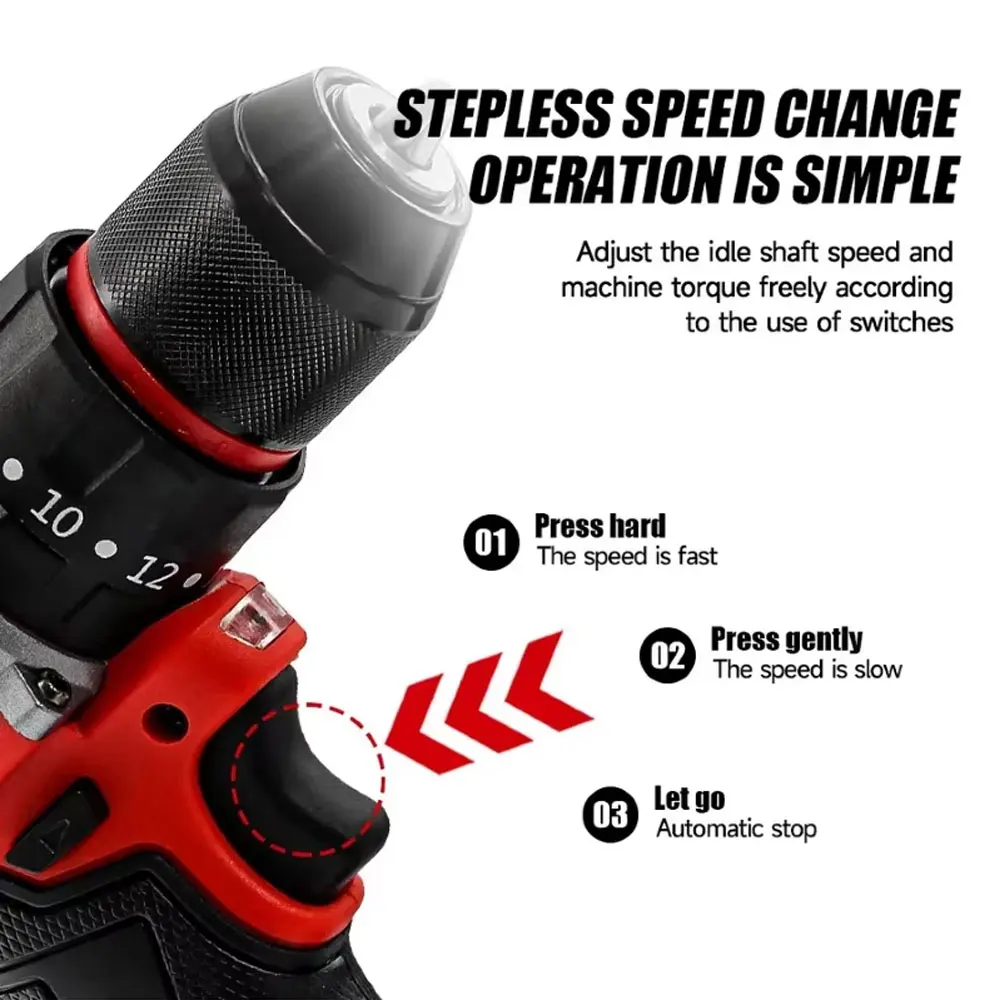 Kleine elektrische borstelloze - Brushless Cordless Electric Drill 18V recensie en prijs
