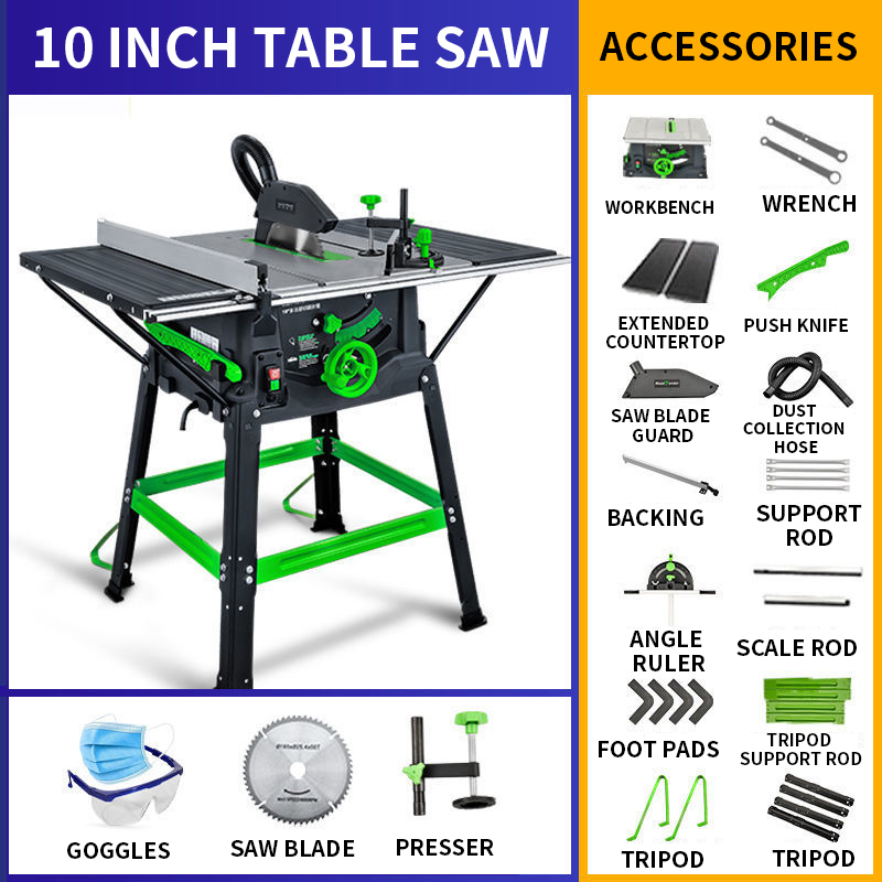 10 inch tafelzaag 1800 W hoge  - Mini Table Saw For Woodworking recensie en prijs
