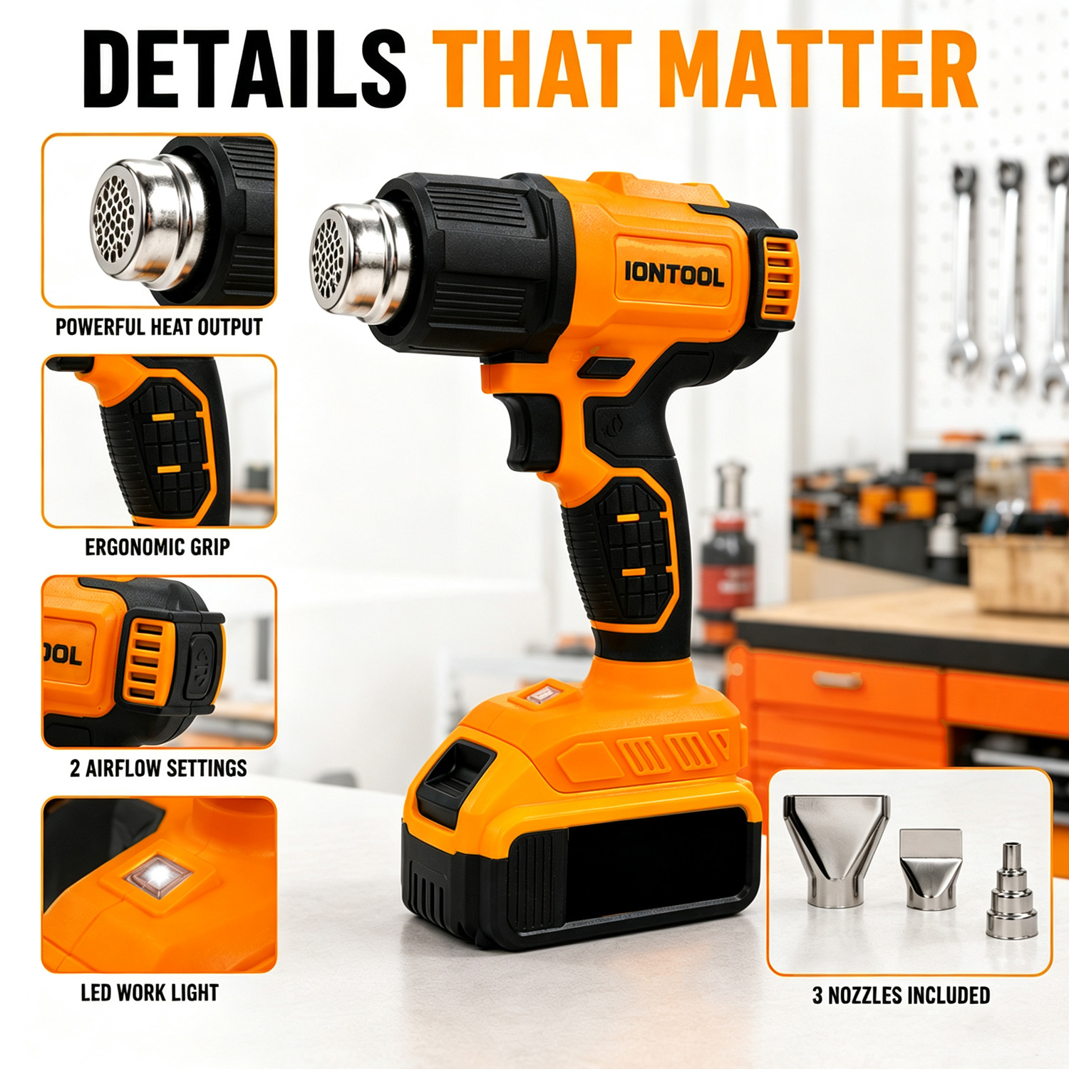 IONTOOL Draadloze Heteluchtpis - Cordless Heat Gun For Shrink Tubing recensie en prijs